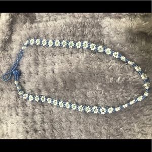 Beaded flower choker
